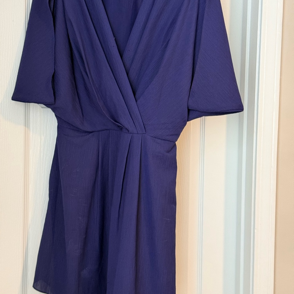 BCBGeneration Indigo Short Wrap Mini Dress